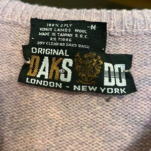 Vintage DAKS DO London New York Lambs wool sweater vest M